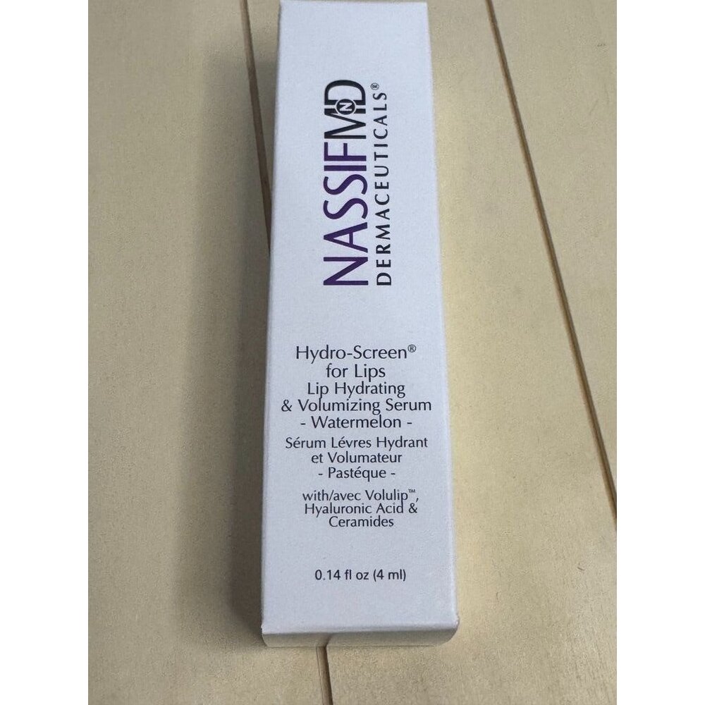 NassifMD Hydro-Screen with Hyaluronic Acid Lip Pluming Oil Formula for Dry Lips,